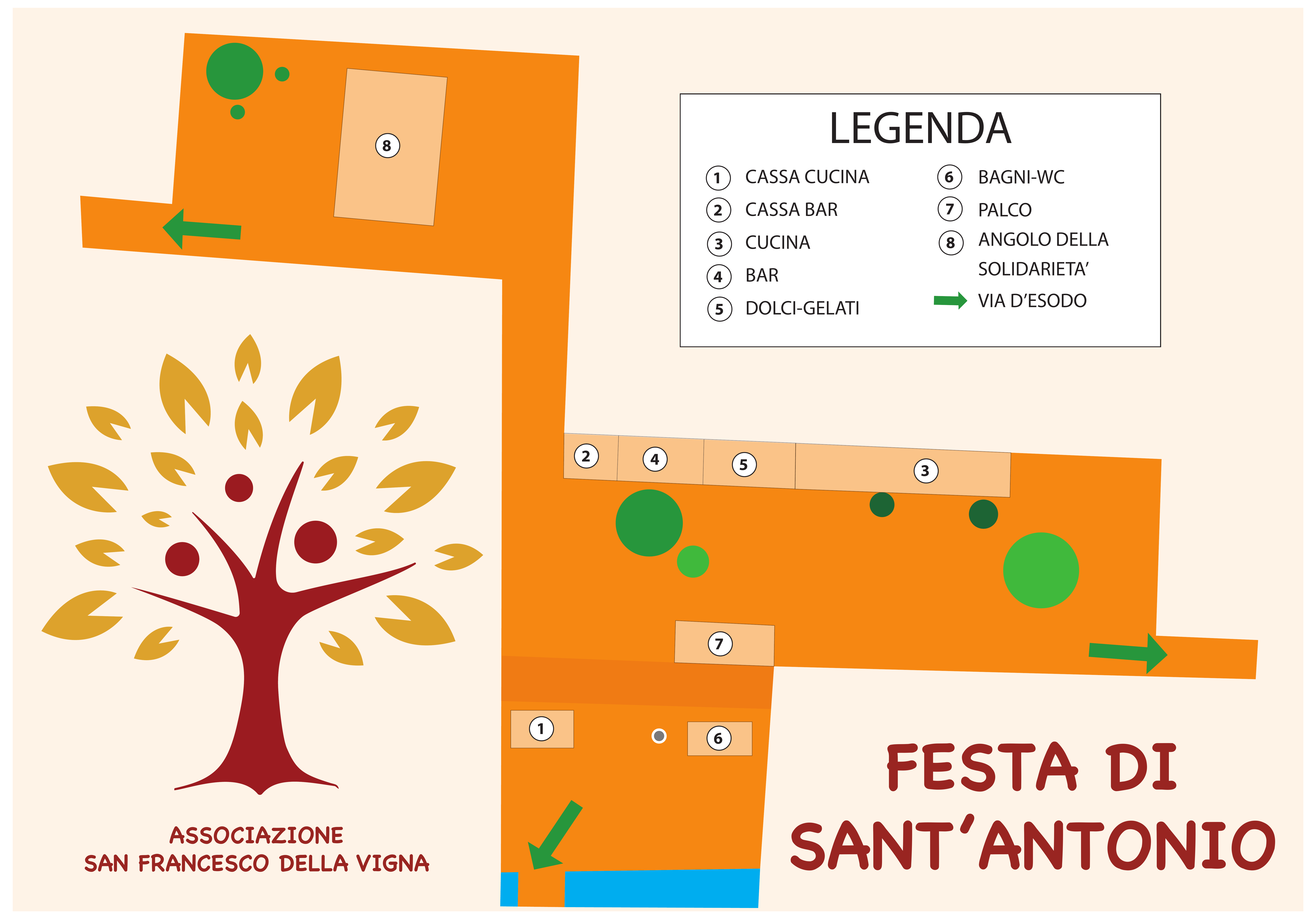 mappa della festa di san antontio 2026 venezia