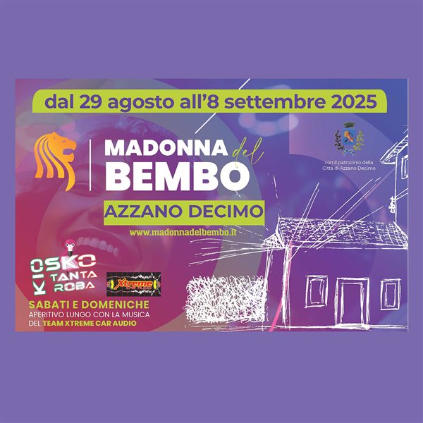 Immagine di copertina edizione 2025 della Sagra della Madonna del Bembo ad Azzano Decimo