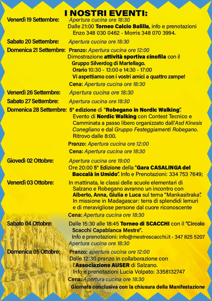 Locandina Edizione 2025 della Festa del Baccalà