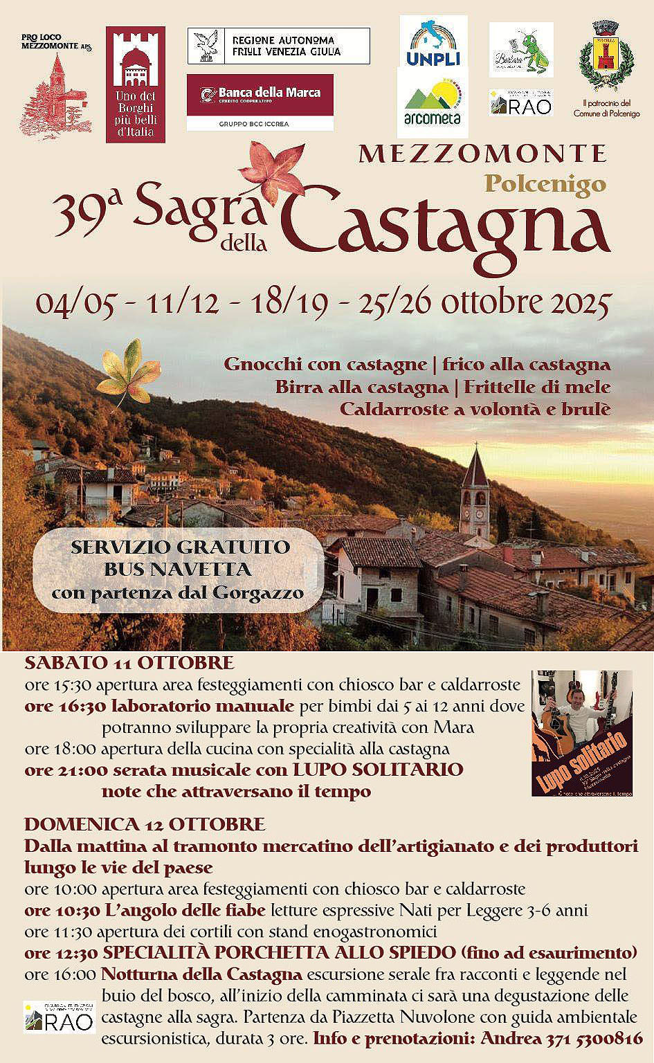 Locandina 39ª Sagra della Castagna (2025)