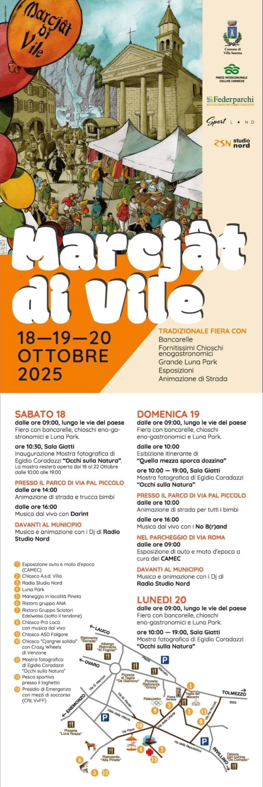 Locandina Edizione del 2025 del Mercato di Villa Santina