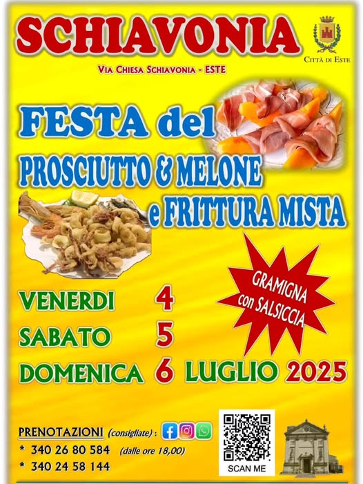Locandina Festa del Prosciutto & Melone 2025 a Schiavonia d’Este