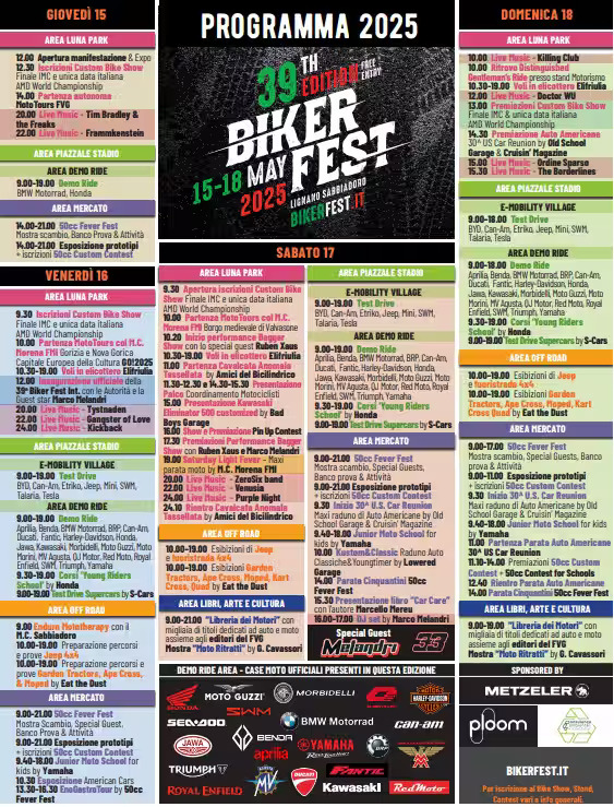 Locandina 39ª Biker Fest International 