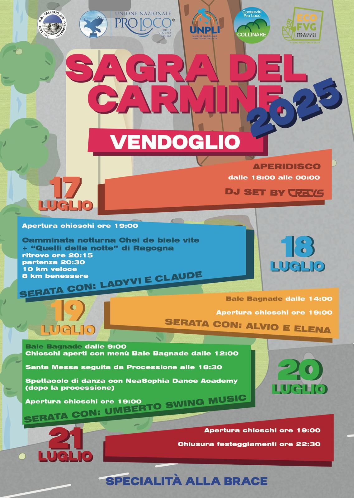 Locandina Festeggiamenti del Carmine 2025