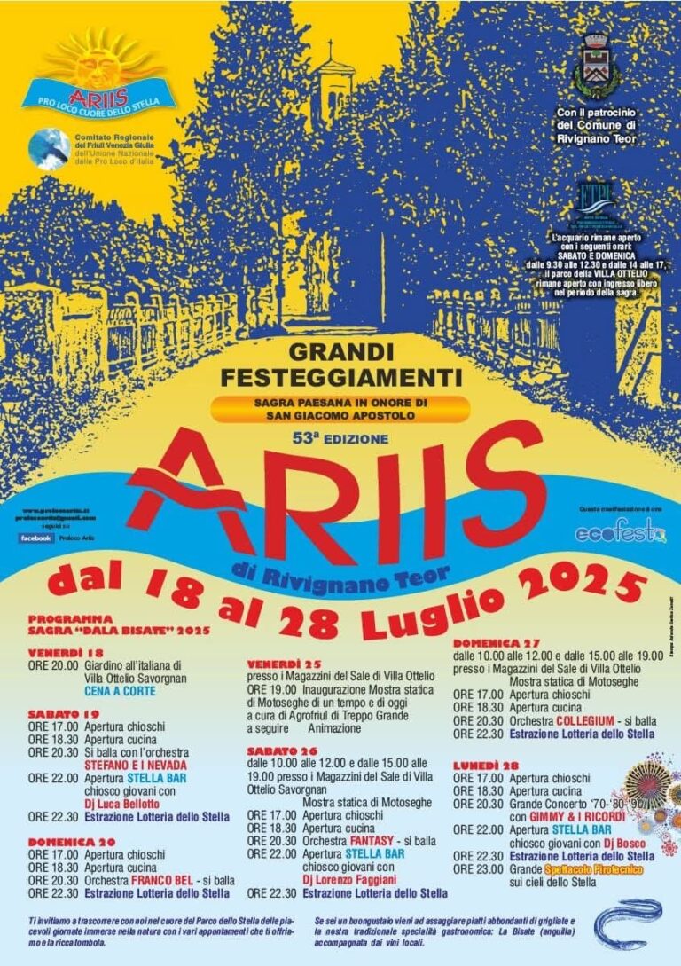 Locandina 53ª edizione della Sagra dell'Anguilla - 2025