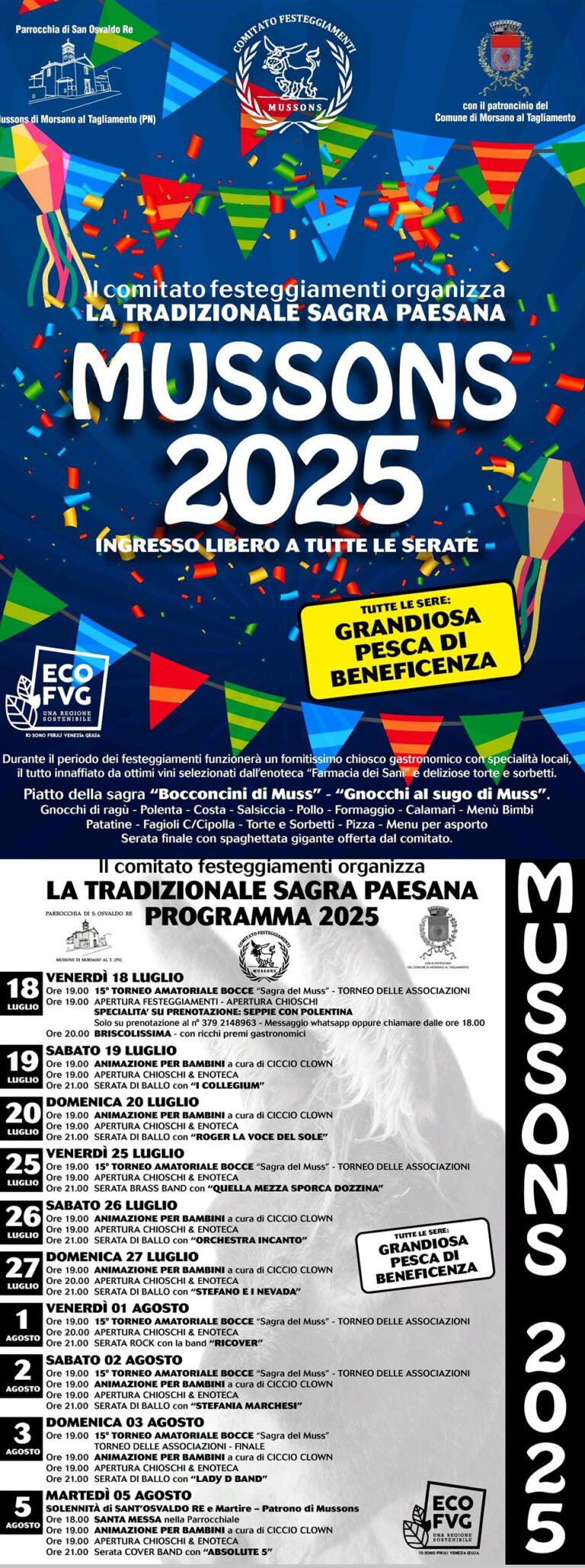 Locandina Edizione del 2025 della Sagra del Mus