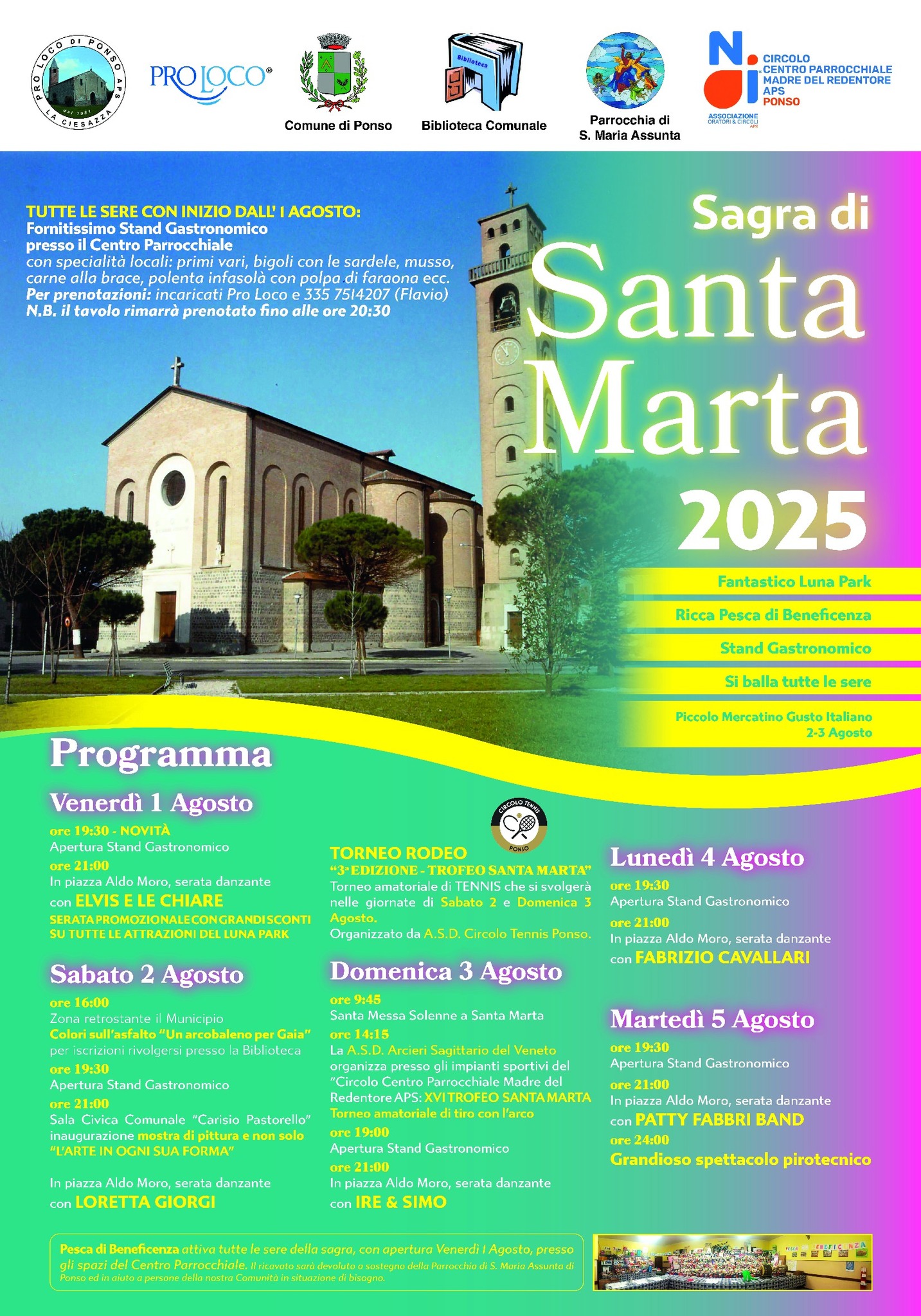 Locandina Edizione 2025 della Sagra di Santa Marta