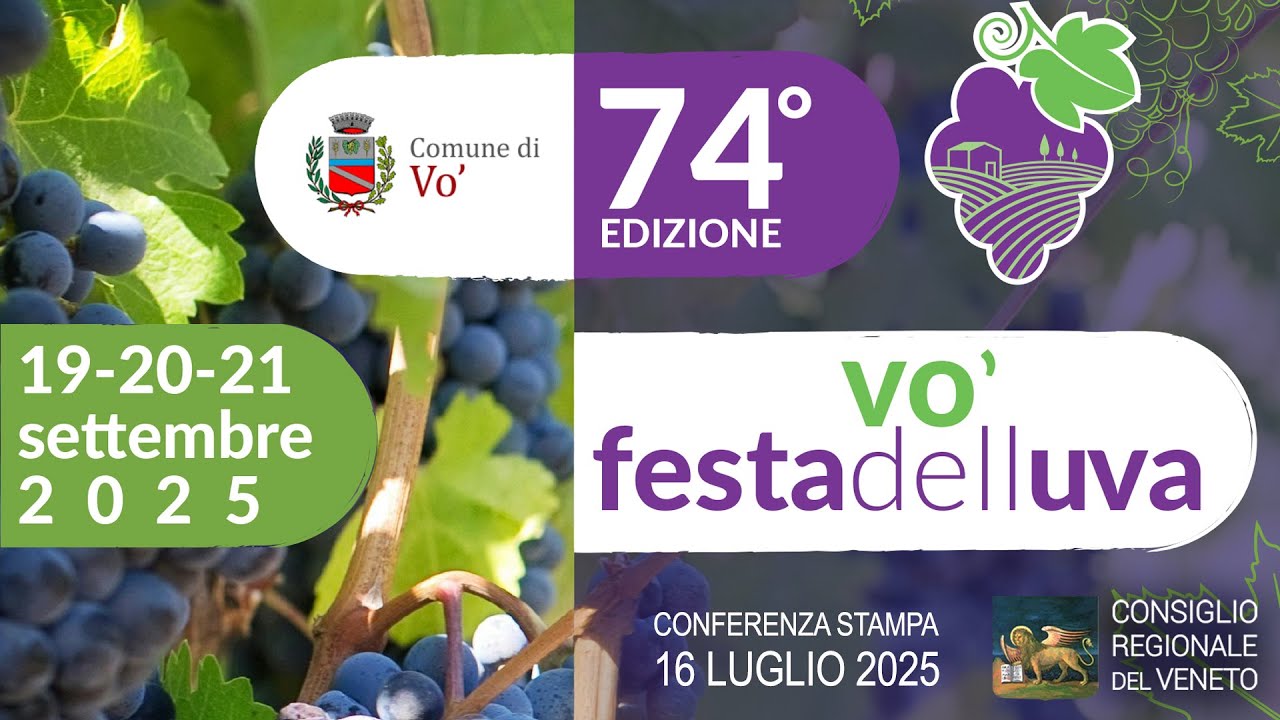 Locandina 74ª Festa dell’Uva di Vo’ Euganeo - 2025