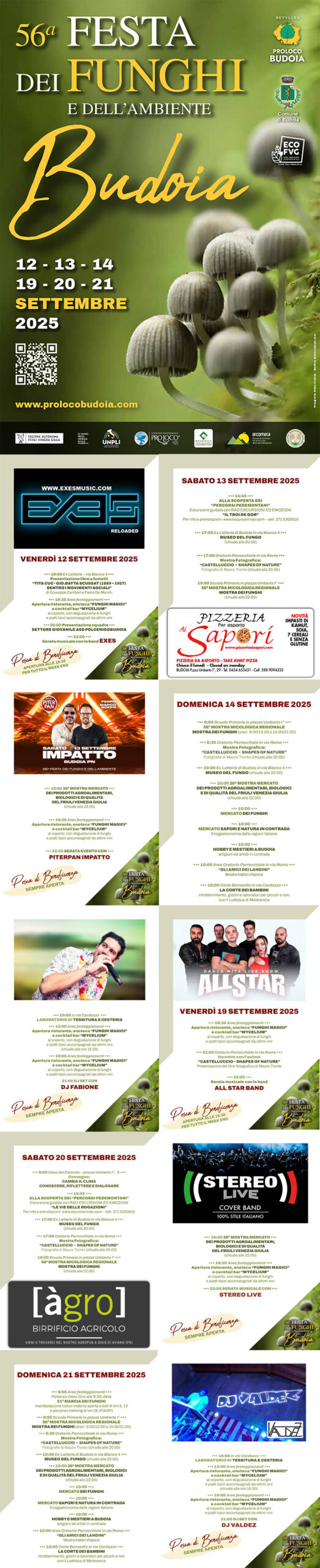 Locandina 56ª edizione della Festa dei Funghi (2025)